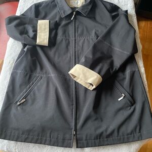 Worthington Black and Tan rain pea coat Jacket size xl